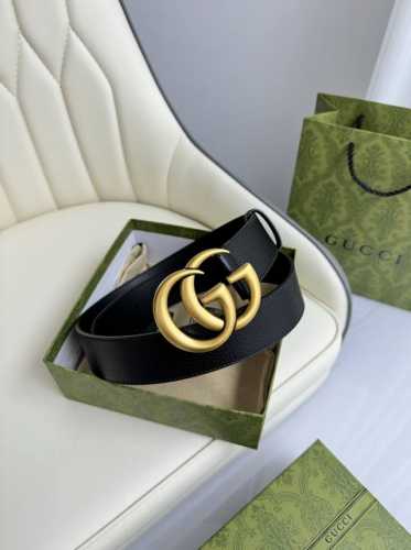 特 Gucci，原厂精密电渡扣头，意大利原厂皮，宽4.0Cm，代购级。