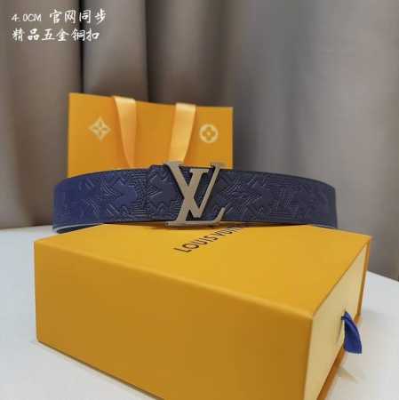 官网同步 Lv路易男士 宽度4.0 Cm 简单大方 佩戴效果非常不错 送礼自用最佳推荐 - 点击图像关闭
