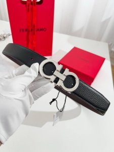 Ferragamo.菲拉格慕 全套新款包装 宽度3.5Cm 高级定制款男士皮带 双面进口牛皮 可双面使用 自行选择搭配 真材实料 很有质感 时尚经典不失风范 搭