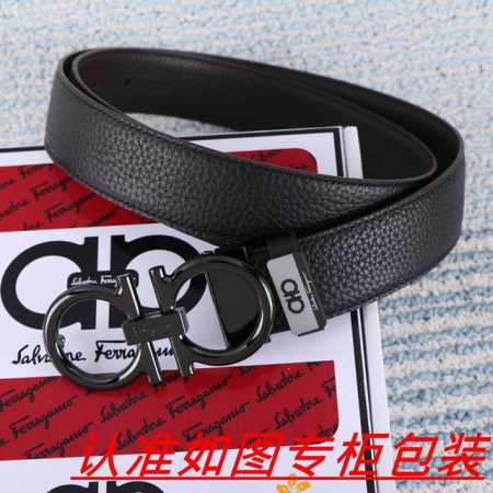 品名：菲拉格木原单 材料：百分百头层牛皮，保证真皮。24K纯钢扣双面可用专柜同等质量， 送人自用首选 包装： 请认准如图专柜包装，赠送打孔器，银联发票，宽度3. - 点击图像关闭