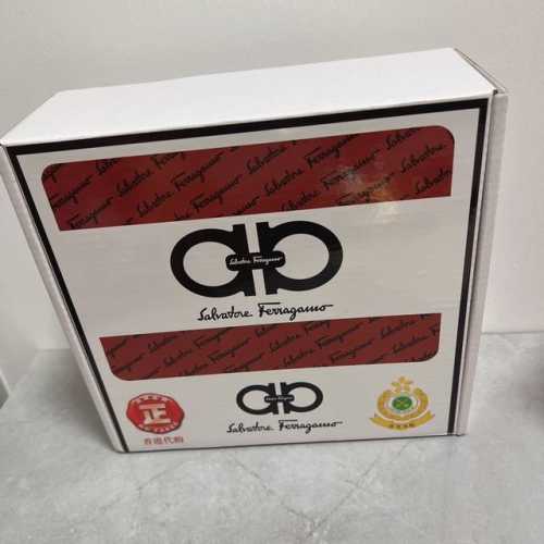 品名：菲拉格幕 原单皮带 材质：原单牛皮腰带 百分百头层牛皮腰带保证真皮，24K纯钢扣，专柜原单品质、做工精细，时尚大牌，送人自用首选 包装： 请认准如图专柜包