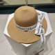 Dior迪奥 新款草编遮阳草帽盆帽沙滩风 简约大方 百搭单品 出街首选 新款帽型超美腻 新品上架