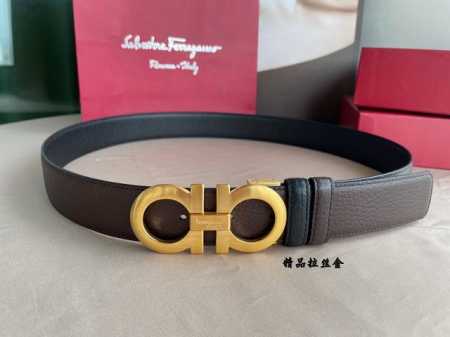 为什么男士都喜欢菲拉格慕？因为它低调奢华沉稳内敛的风格，更能承托男性的魅力。双马蹄扣的设计与8谐音“发”寓意很好的发财腰带。升级版品质奉送。3.5Cm 6524 - 点击图像关闭