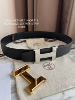 特 Hermes-Constance Belt Buckle & Reversible Leather Strap 38Mm 爱马仕专柜同步 进口Epsom双面
