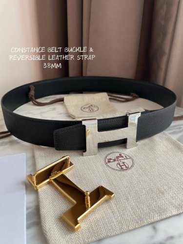 特 Hermes-Constance Belt Buckle & Reversible Leather Strap 38Mm 爱马仕专柜同步 进口Epsom双面