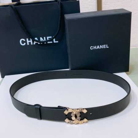 特 Chanel 24S Cc 水晶黑钻 波点面饰 字母 Logo搭扣 黄铜金属小牛皮腰带 手感柔软 细腻 3.0Cm 码数75- -100 - 点击图像关闭