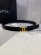 宽度3.0Cm Chanel 香奈儿 荔枝纹牛皮支持nfc芯片官方网站链接扫码验证、金 银 色镶钻钢扣。