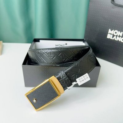 特 品牌： 万宝龙 新款进口小牛皮，手感细腻柔软。搭配纯钢精品自动钢扣，男士必备！宽度：3.5Cm