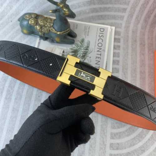 爱马仕 特种皮腰带系列 ，原厂五金精品不锈钢扣，手感柔软舒适 宽3.8Cm。