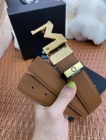 品名：万宝龙 Montblanc 原单 材质：原单牛皮腰带 百分百头层牛皮腰带保证真皮，24K纯钢扣，专柜原单品质、做工精细，时尚大牌，送人自用首选 包装： 请