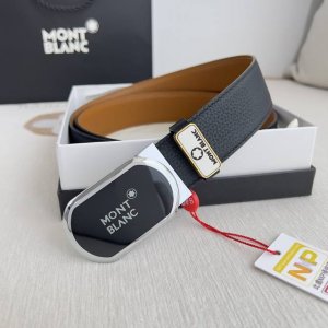 品名：万宝龙.Montblanc原单 腰带 皮带 型号：挂扣，新款原版经典精品双色挂扣，实物拍摄，原版头层牛皮 材料：百分百头层牛皮，保证真皮。双面可用专柜同等