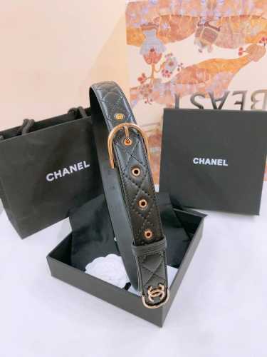 Chanel 香奶奶3.0Cm 女士时尚款，羊皮菱格纹带身顶级品质，正品开模高端定制皮料五金，定制纯钢五金扣头，带身采用松紧收腰设计风格达到修身效果，正品定位L