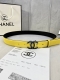 特 宽度3.0Cm Chanel 香奈儿 进口柔软小牛皮 金 银色金属磨胶钢扣。