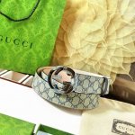 特 Gucci古琦 男士 宽度4.0Cm 原单 简单大方 精品五金 双面进口皮 佩戴效果非常不错 送礼自用最佳推荐！