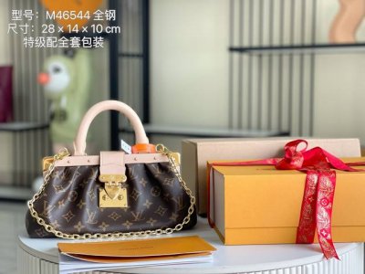 特级配全套包装 特级全钢五金 原厂皮 M46544 老花 皮料是意大利A级皮料是在于品质、五金、面料、手工、油边、A级出品、图片跟产品一致丶配全套包装.尺寸:2