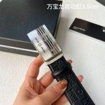 特 品牌：万宝龙新款进口小牛皮，手感细腻柔软。搭配纯钢自动精品钢扣，男士必备！宽度：3.5Cm