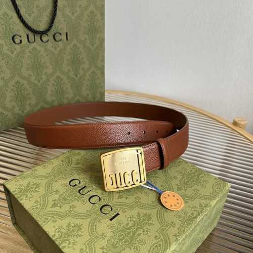 G家 宽度3.5 男士腰带 各式百搭单品继续为Gucci 2024早春系列添姿加彩。这款时尚腰带以黑色皮革匠心呈现，配以由钯金色调金属打造的Gucci铭牌腰带扣