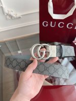 特P170 Gucci 3.7Mm 男款 专柜旋转扣头 双面原厂原单皮料 双面使用 专柜同款 高端顶级品质