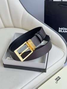 Montblanc万宝龙 宽3.5Cm 采用头层牛皮 精品针式扣头 自由裁剪商务休闲