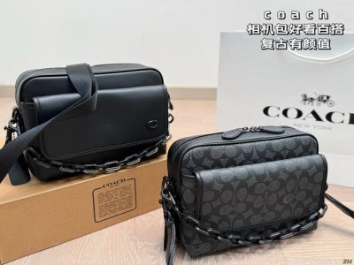 蔻驰Coach相机包 复古有颜值好看百搭 休闲又不失优雅 简直美翻了 尺寸： 23 16