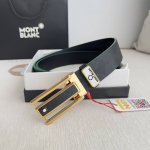品名：万宝龙.Montblanc原单 腰带 皮带 型号：挂扣，新款原版经典精品双色挂扣，实物拍摄，原版头层牛皮 材料：百分百头层牛皮，保证真皮。双面可用专柜同等