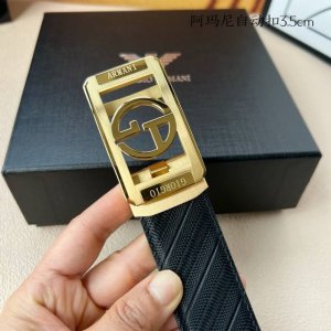 品牌： 阿玛尼 新款进口小牛皮，手感细腻柔软。搭配纯钢自动精品钢扣，宽度：3.5Cm