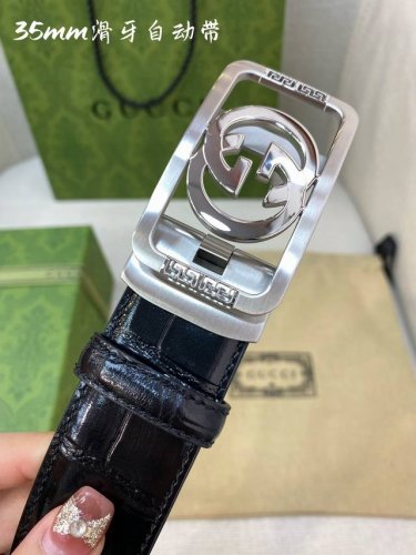 gucci男士自动腰带- 宽度35Mm 316精品钢扣 永不掉色 精工打造 手感柔软 可以裁剪