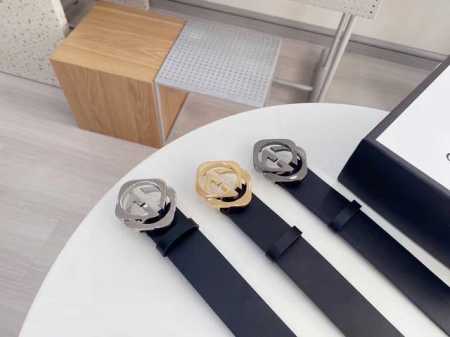 原单Gucci古奇 专柜在售爆款 头层进口小牛皮 钢扣不褪色 带身宽度3.8厘米 意大利品牌 融入当今流行风范 时尚不失高雅 - 点击图像关闭