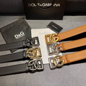 Dg 宽4.0Cm Dolce&Gabbana 新款 进口荔枝纹牛皮 Lux 鞍皮腰带，雅致配饰，搭配双电镀标牌