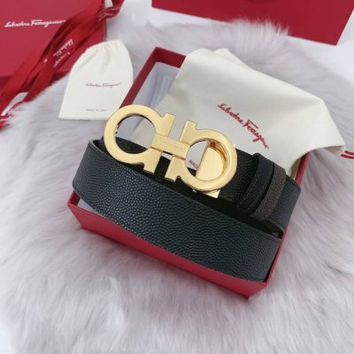 特 Ferragamo菲拉格慕 全套包装 皮带腰带 将摩登设计与精湛的手工技艺完美结合；打造出风格华贵典雅，实用性和款式并重；手感柔软舒中，3.5Cm宽 搭配最