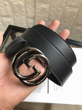 配送专柜全套礼盒包装。古驰：原单双面头层牛皮水晶带身.做工精致，手感超好.搭配原单扣,原产皮料定制，专柜宽度3.8 - 点击图像关闭
