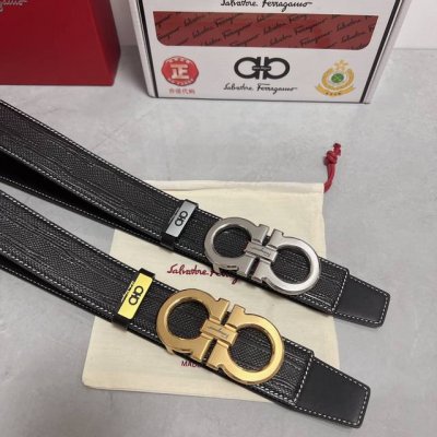 品名：菲拉格幕 原单皮带 材质：原单牛皮腰带 百分百头层牛皮腰带保证真皮，24K纯钢扣，专柜原单品质、做工精细，时尚大牌，送人自用首选 包装： 请认准如图专柜包