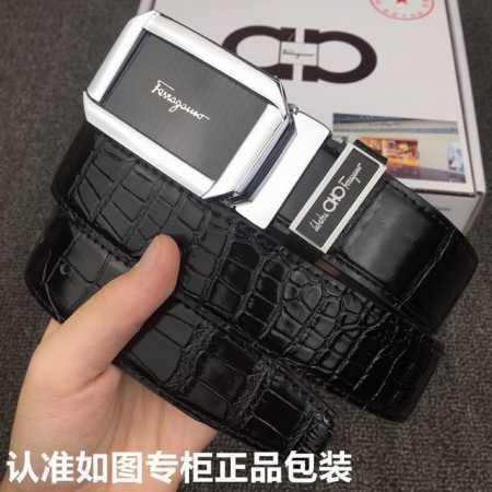 品牌：菲拉格慕鳄鱼纹 型号：原单！请认准如图专柜包装 等级：意大利进口百分百头层牛皮，菲拉格慕，世界著名奢侈品品牌。进口头层牛皮，国外专柜有同款。24K纯钢扣时 - 点击图像关闭