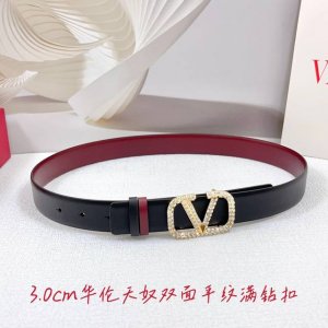 3.0Cm 华伦天奴腰带，双面头层牛皮皮料，长度：.75.80.85.90.95.100欧，铜五金扣原版开模定制庆祝]