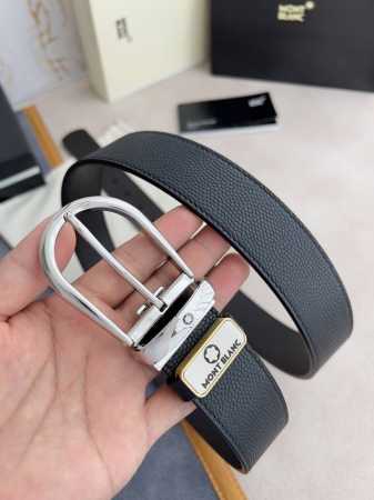 品名：万宝龙.Montblanc原单 腰带 皮带 型号：针扣，新款原版经典精品针式扣，实物拍摄，原版头层牛皮 材料：百分百头层牛皮，保证真皮。双面可用专柜同等质 - 点击图像关闭