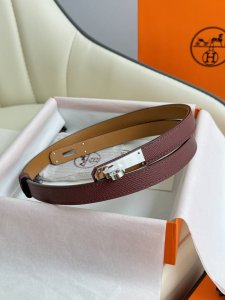 爱马仕女款腰带 全套包装 1.8Mm 女款 凯莉 顶级原单 原厂进口皮 专柜五金 K金 铂金 玫金 长度可调节 专柜同款 经典款式