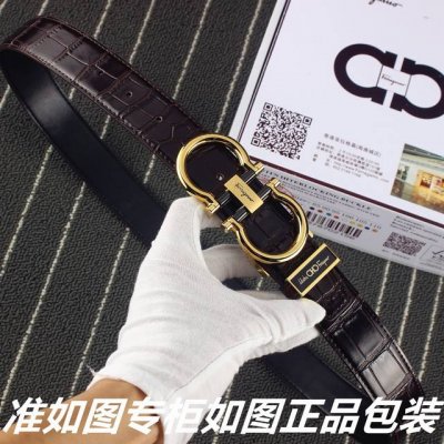 品牌：菲拉格慕原单 型号：原单！请认准如图专柜包装 等级：意大利进口百分百头层牛皮，菲拉格慕，世界著名奢侈品品牌。进口头层牛皮，国外专柜有同款。24K纯钢扣时尚