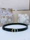 D Ior Montaigne *Cd*腰带 饰有*Christian Dior*标志 富有光泽的金色饰面金属细节 两个可拆卸环 小牛皮腰带 2.5Cm
