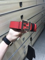 配送专柜包装 打孔针 特 新款 Fd 宽38Mm 支持Nfc 芯片扫描，标志造型宽皮带，原版亚克力黑方钻扣，进口原版水染色小牛皮制成，镀金表面金属制品，品质保证