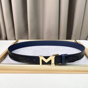 Montblan头层牛皮3.5Cm 年轻时髦！ 官网同步，纯铜金属标识。该皮带可调节，且能根据需要剪裁，达到修身效果。
