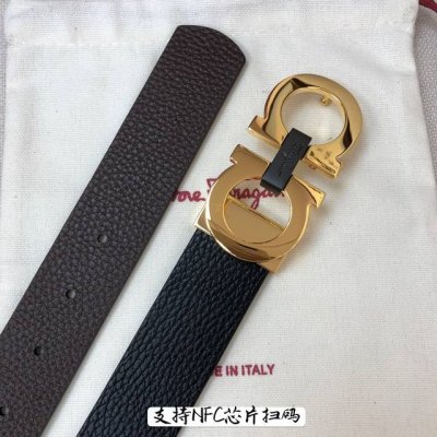 特 Ferragamo.菲拉格慕 全套包装 支持Nfc扫码 宽度3.5Cm 高级定制款男士皮带 双面进口牛皮 可双面使用 自行选择搭配 真材实料 很有质感 时尚
