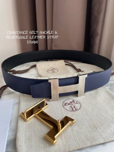 特 Hermes-Constance Belt Buckle & Reversible Leather Strap 38Mm 爱马仕专柜同步 进口Epsom双面