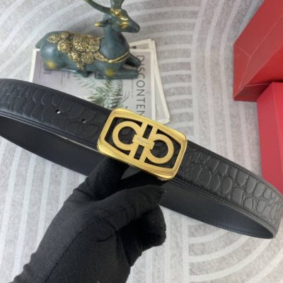 菲拉格慕 特种皮腰带系列 ，原厂五金精品不锈钢扣，手感柔软舒适 宽3.8Cm。