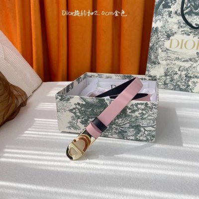 特 迪奥 2.0Mm 女款 顶级原单 双面原厂原单皮 精品旋转扣头 双面使用 专柜同款 休闲百搭