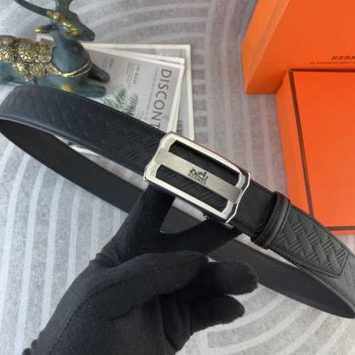 爱马仕 特种皮腰带自动带系列 ，原厂五金精品不锈钢扣，手感柔软舒适 宽3.5Cm。