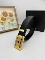 品名：万宝龙 Montblanc 材质：原单牛皮腰带 百分百头层牛皮腰带保证真皮，24K纯钢扣，专柜原单品质、做工精细，时尚大牌，送人自用首选 包装： 请认准如
