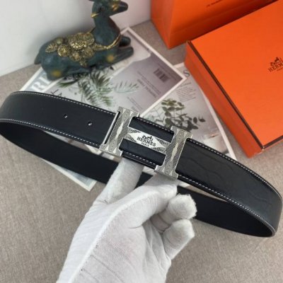 爱马仕 特种皮腰带系列 ，原厂五金精品不锈钢扣 手感柔软舒适 宽3.8Cm。