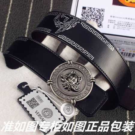 品名：范思哲.Versace原单 型号：认准如图专柜包装，赠送打孔器 材料：百分百头层牛皮，保证真皮。美人头钢扣，涂鸦工艺专柜同等质量， 送人自用首选 包装： - 点击图像关闭