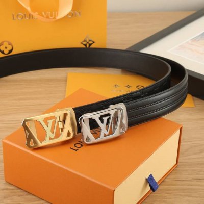 特P190 路易威登Lv 3.5宽精品不锈钢自动扣，搭配意大利双面进口头层牛皮，可自行选择搭配，全套包装，精品版扣系列