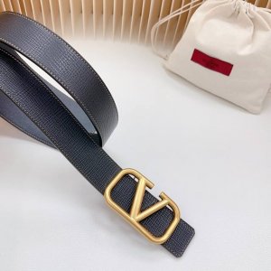 特 4.0Cm 华伦天奴官网新款，双面头层牛皮皮料，长度：85.90.95.100.105.110欧，精品铜五金扣带钢印原版开模定制庆祝]